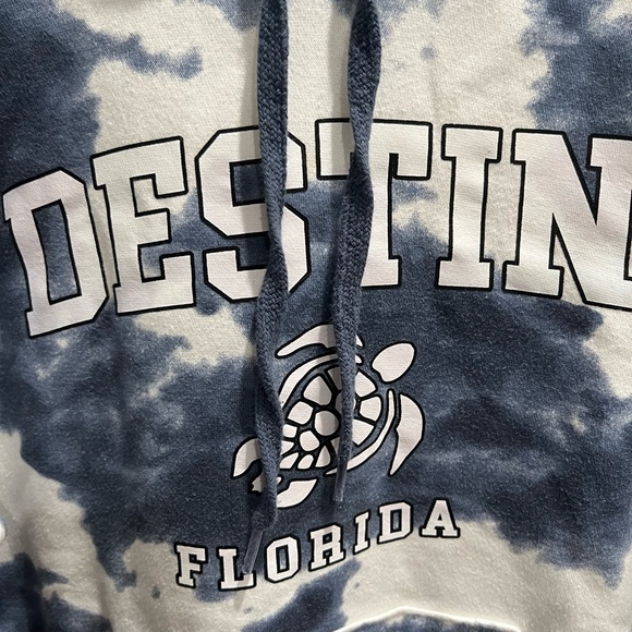 Tie Dye Long Sleeve Washed Sweatshirt Hoodies - Picture 3 of 4